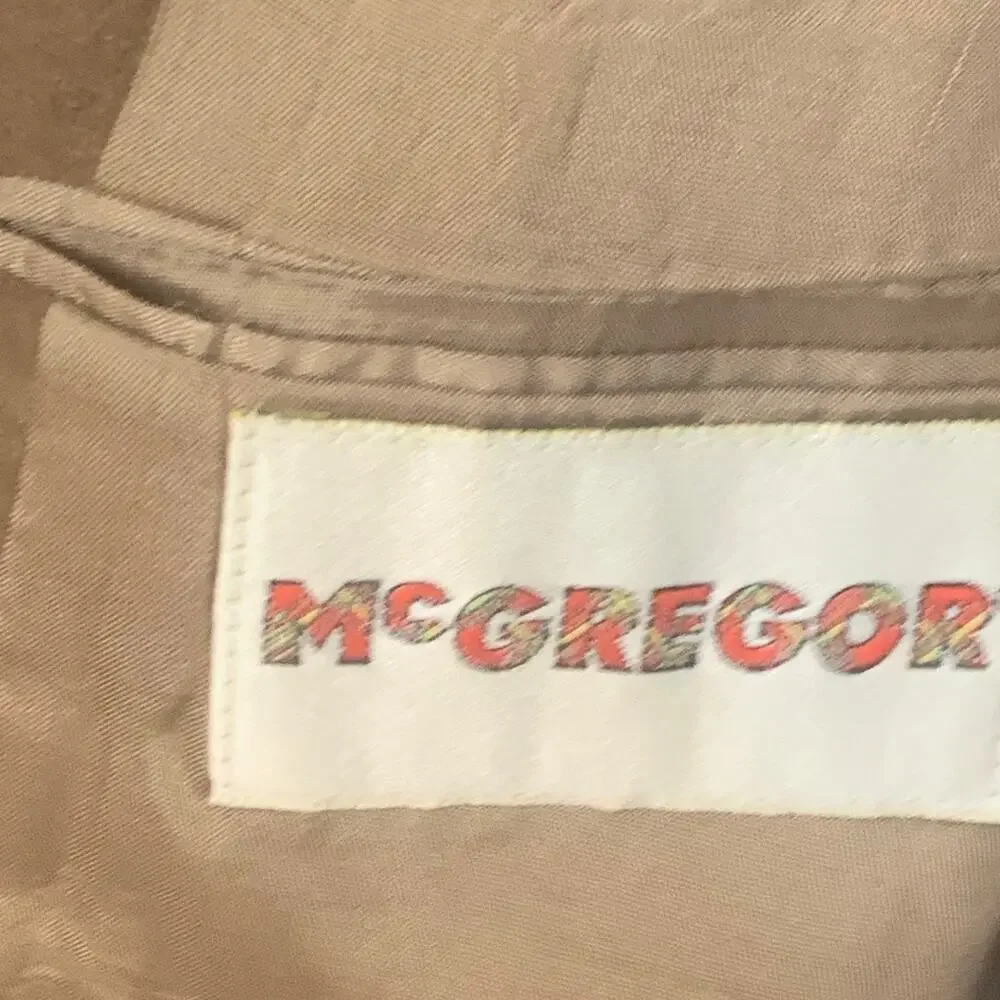Vintage McGregor Sport Coat 44R Mens Brown Sueded 2 Button Single Vent USA